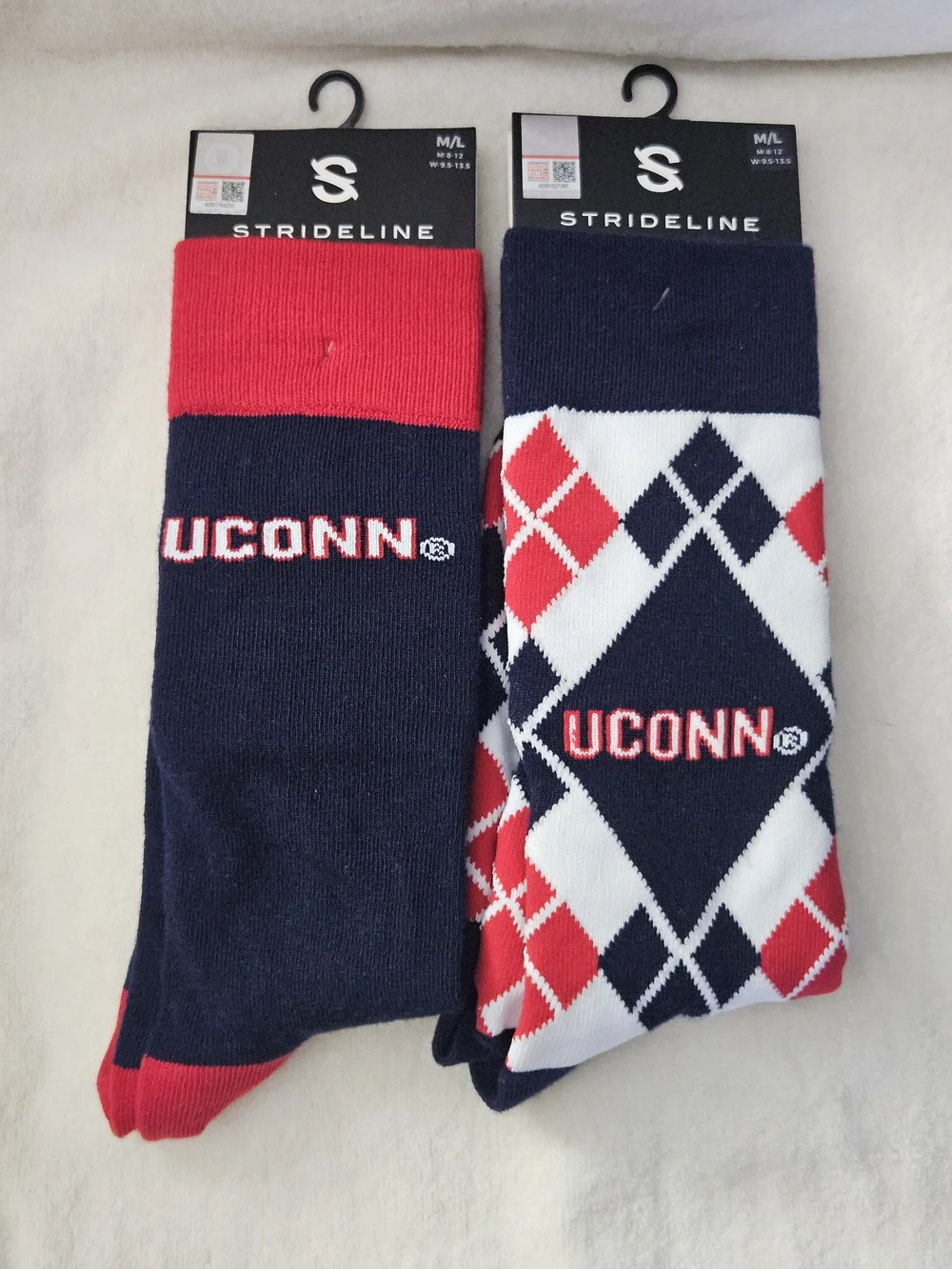 Strideline UConn Huskies Business Knit Crew Socks 2-Pair Pack NWT M/L